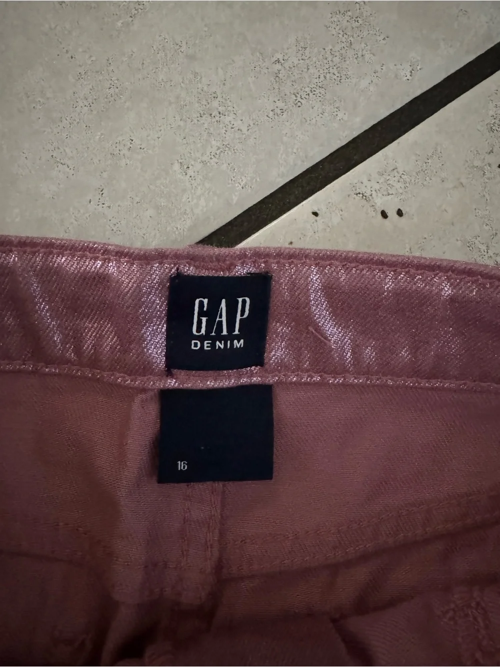 GAP Girls Metallic Rose Pink Mini Skirt